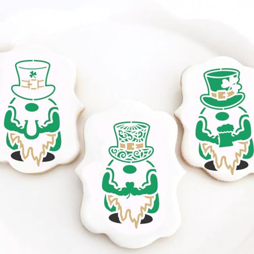 6in Shamrocks Cookie Stencils for Royal Icing (16 Count)