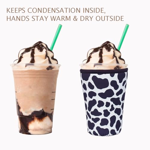 Reusable Insulated Neoprene Iced Coffee Cup Sleeve (3 Count)