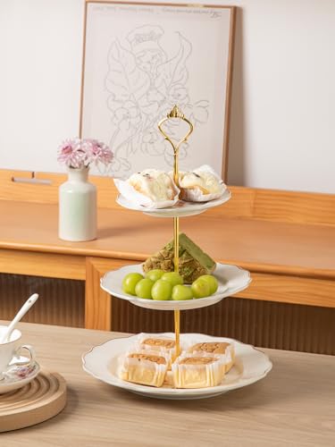 Sweejar 3 Tier Ceramic Cake Stand Wedding