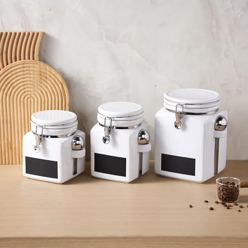 MIECOO 148 Fl Oz Extra Large Ceramic Coffee Canister Kitchen Food Container