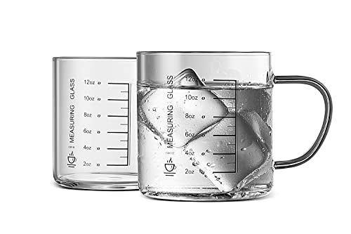 Glass Coffee Tea Cups Set of 2 (2 Count)