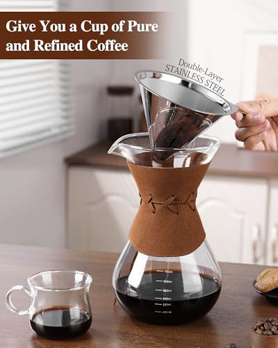 Pour Over Coffee Maker with Double