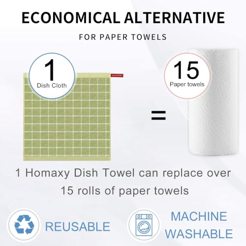 100% Cotton Terry Kitchen Dish Cloths (12 Count)