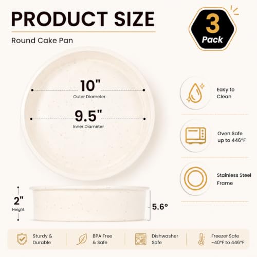 10 Inch Cake Pans (3 Count)