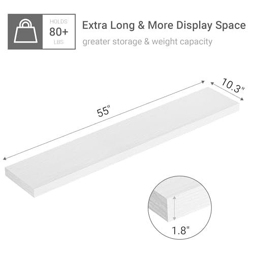 Deep Floating Shelves 55x10” Set of 1