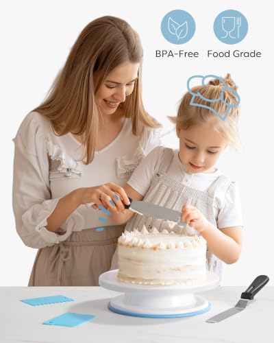 Cake Decorating Kit with Turntable Baking Supplies for Beginner Pros