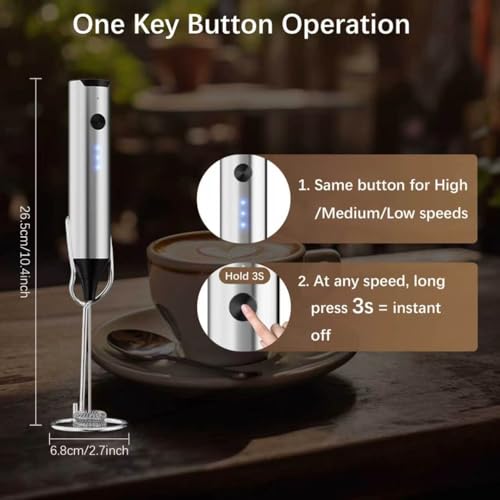 Rechargeable Milk Frother with Stand