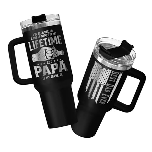 Best Dad Ever American 40 oz Tumbler with Handle
