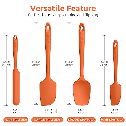 Silicone Spatula Set with 600 Degrees Fahrenheit Heat Resistant