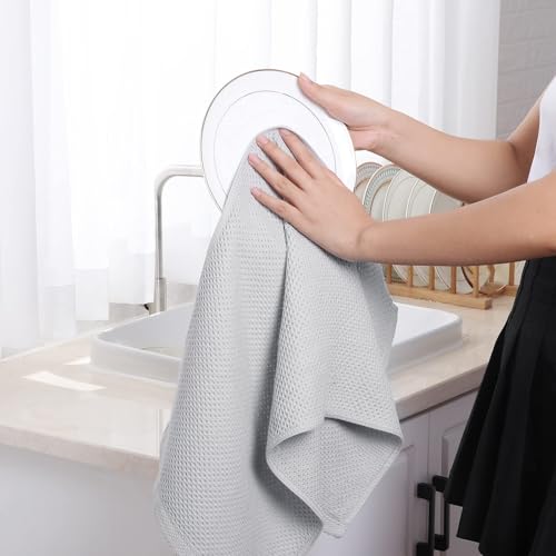 100% Cotton Waffle Weave Kitchen Dish Towels 24 (24 Count)