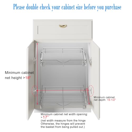 2 Tier Pull Out Cabinet Organizer