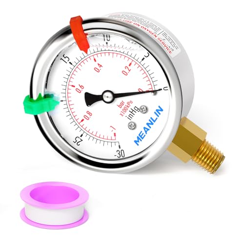 30inHG~0Psi Vacuum Pressure Gauge 1