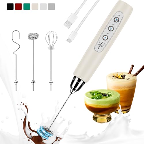 Milk Frother Handheld Rechargeable