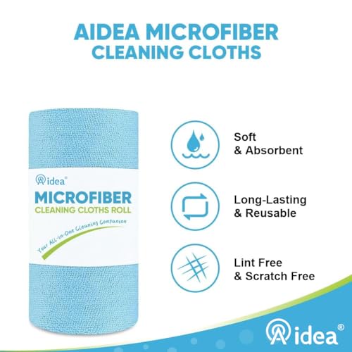 Microfiber Cleaning Cloth 165 Sheets 3 Roll (165 Count)