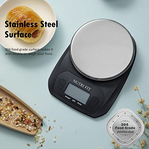 Digital Food Scale Small Kitchen Scales Weight in Grams Oz Black