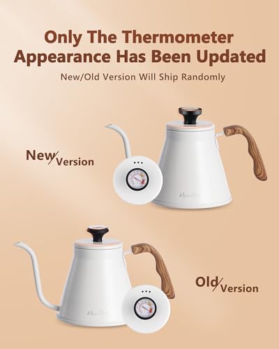 Gooseneck Kettle with Thermometer for Pour Over Coffee and Tea
