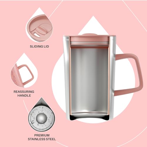 16 oz Insulated Coffee Mug with Lid and Handle