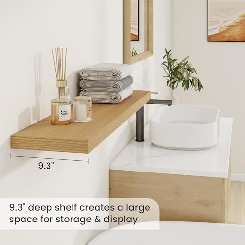 40 Inch Oak Floating Shelves (2 Count)