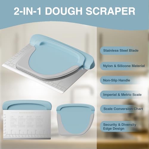 Bench Scraper Dough Scraper Bowl Pastry Scraper for Bread Cake Pizza