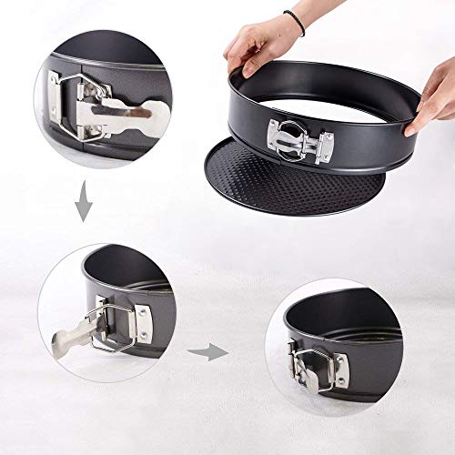 Springform Pan 10 Inch Cheesecake Pan Loose Base Round Cake Mold Baking Pan with Removable Bottom for Pressure Cooker