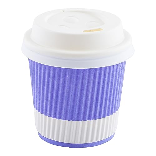 Ripple Wall Coffee Cups 500 Count 4 Ounce Insulated Light Purple Paper Cups