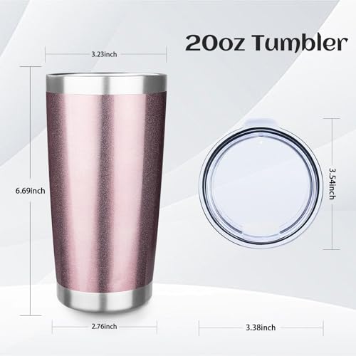8 Pack 20oz Stainless Steel Travel Coffee Tumbler