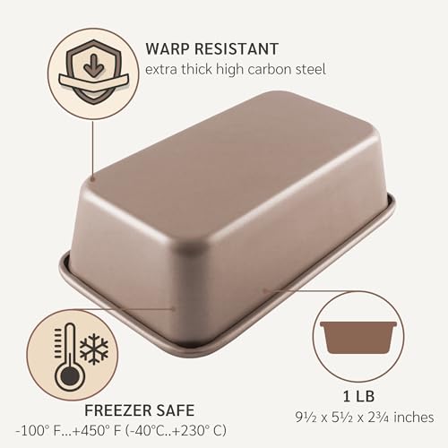 5 x 9 inch Nonstick Loaf Pan 1lb for Oven Baking