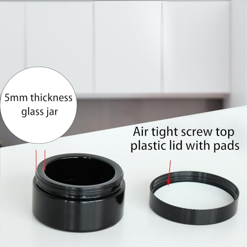 Black Glass Storage Jar 100ml
