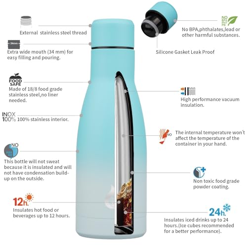 12 oz Small Water Bottle