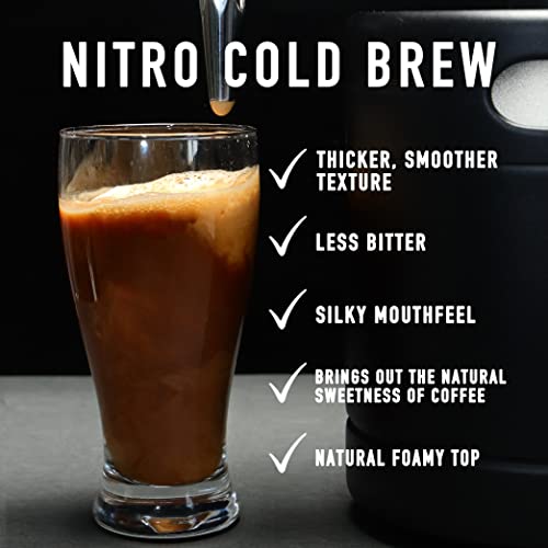 128oz Nitro Cold Brew Coffee Maker with Stout Creamer Faucet