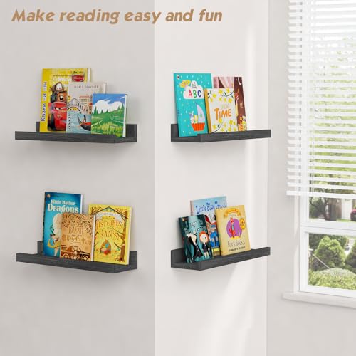 Black Picture Ledge Shelf (4 Count)