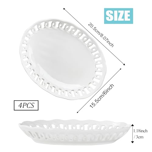 4 Pack Small Lace Serving Plates (4 Count)
