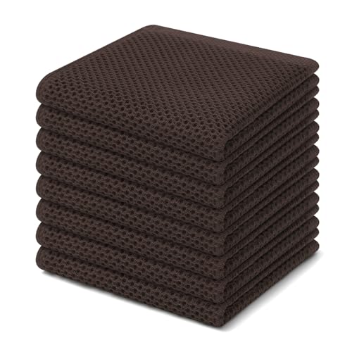 100% Cotton Waffle Weave Kitchen Dish Cloths 8 (8 Count)