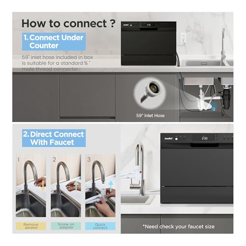 COMFEE’ Countertop Dishwasher