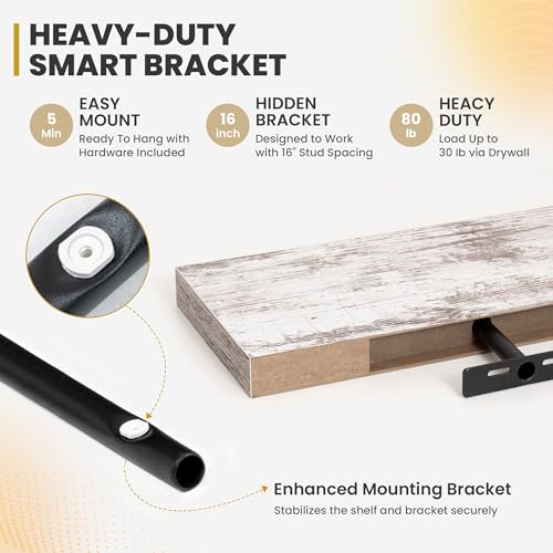 48 Inch Floating Shelves