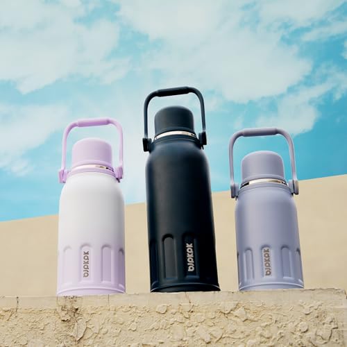 Stainless Steel Insulated Bottle with Handle & Strap