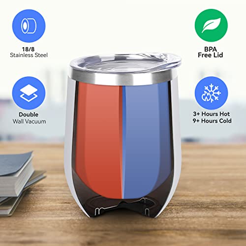 Stainless Steel Wine Tumbler Bulk with Lid (16 Count)