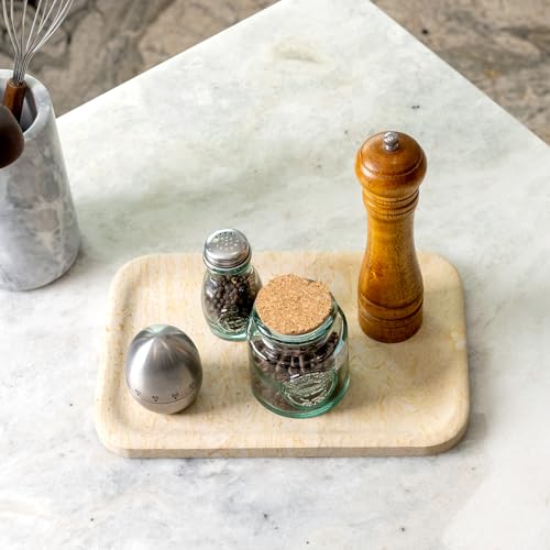 Marble Tray 12"x8" Marble Vanity Tray for Countertop Bathroom Kitchen Dresser