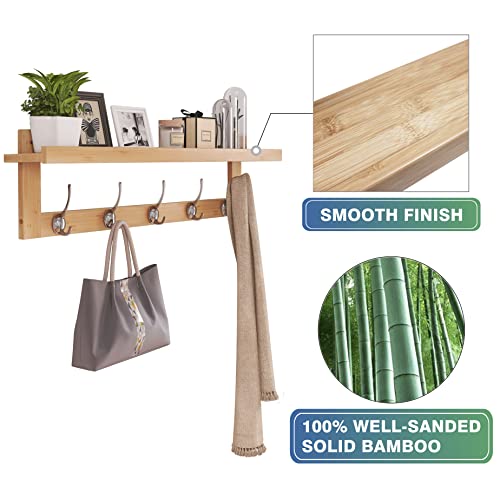 Coat Hooks with Shelf Wall