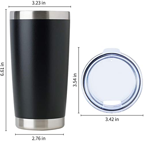 20oz Stainless Steel Tumbler Bulk with Lid (12 Count)