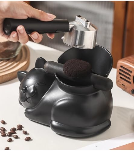 Cute Cat Coffee Knock Box Espresso Machine Accessories Small Coffee Dump Bin for Home and Office
