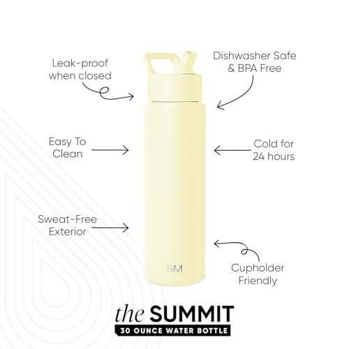 Insulated Water Bottle with Straw