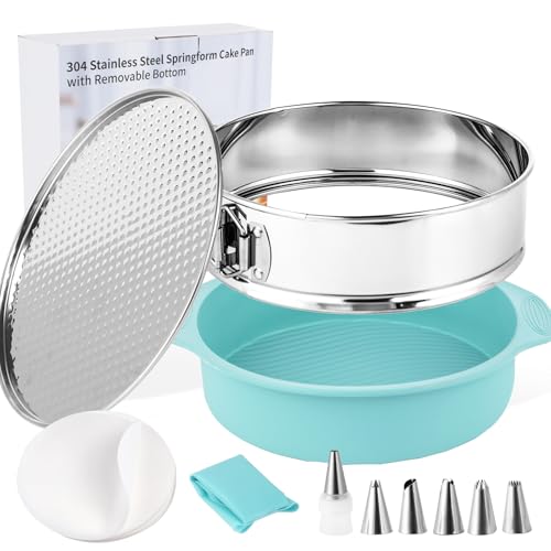 10 inch Stainless Steel Springform Pan with Silicone Protector