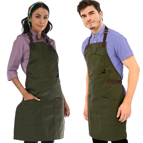 Chef Apron Professional Green Twill