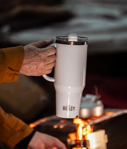Beast 42 oz Tumbler with Handle Stainless Steel Vacuum Insulated Coffee Ice Cup Double Wall Travel Flask