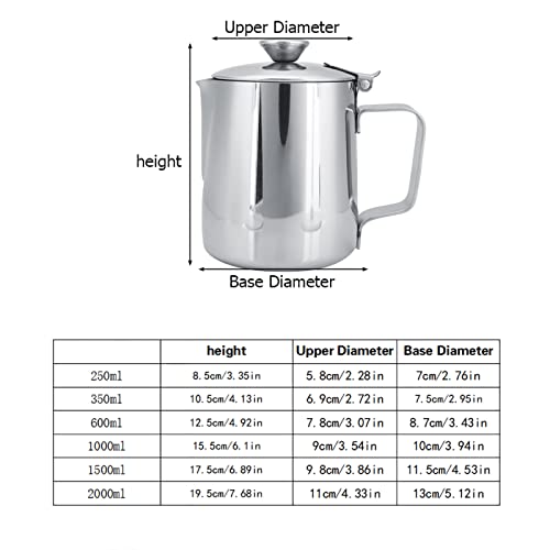 Stainless Steel Milk Frothing Pitcher 1500ml