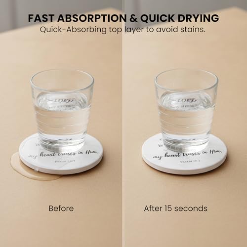 Christian Coasters Set of 6 with Holder (6 Count)