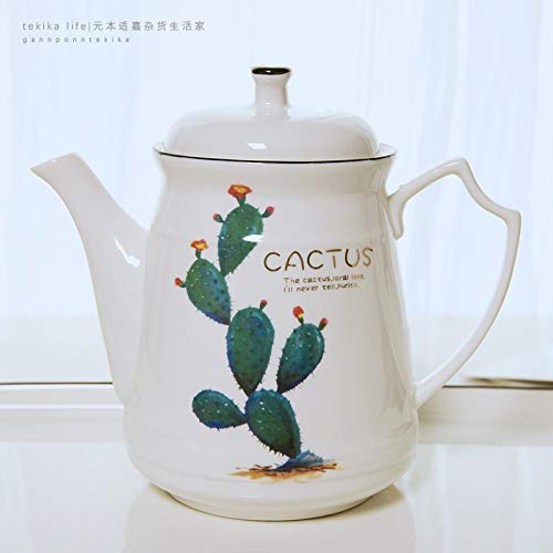 Ceramic Kettle Ceramic Teapot Set European Ceramic Tea Set Home Creative Simple Nordic Flower Teapot Afternoon Tea A Pot Six Cups Wedding Gift 1230Ml