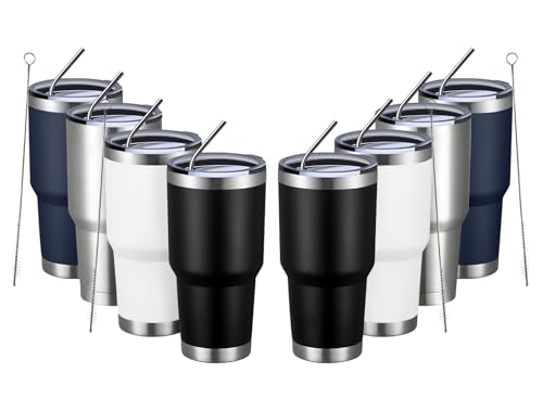 30oz Tumbler Double Wall Vacuum Insulated Travel Mug (8 Count)