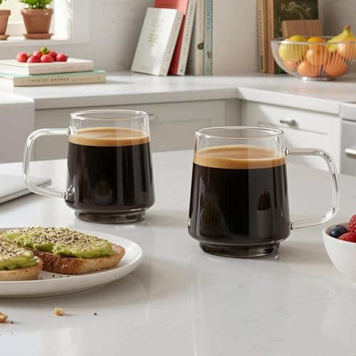 16oz Stackable Glass Mugs Set of 2 (32 Count)